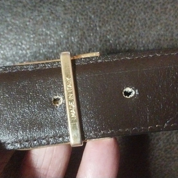 Men Genuine Leather Belt Made in Italy Size 42 - Picture 5 of 8